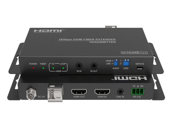 18 گیگابیت بر ثانیه HDMI ویدئویی 2.0 روی فیبر توسعه دهنده با استخراج صدا